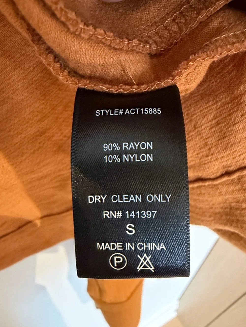 Astr Cropped Rust Button-Front Moto Jacket - Picture 3 of 4